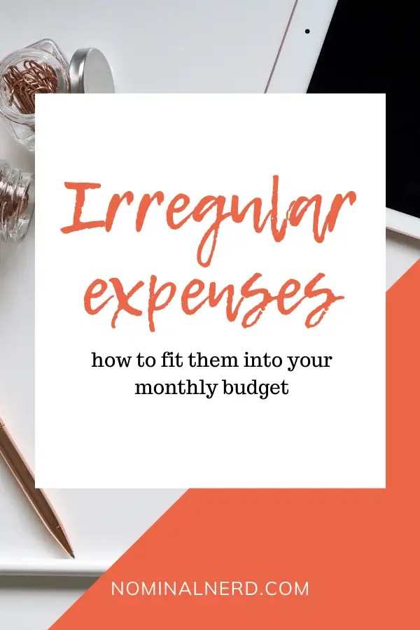 Irregular expenses are some of the most destructive budget items in your monthly budget. Here's a few tips to help! budgeting | monthly budget | expenses | irregular expenses | variable