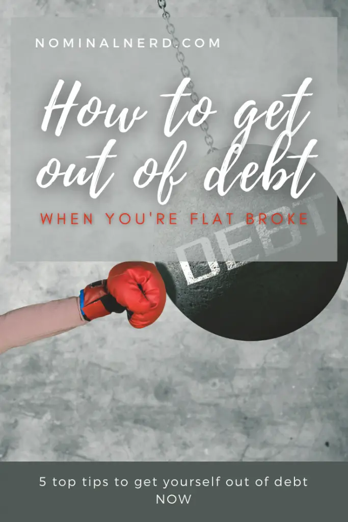 Are you broke and have a mound of debt? Check out our top tips on how to get out of debt when you're broke, and how to get yours paid off now! budget | debt | pay off debt | how to get out of debt | broke | tips