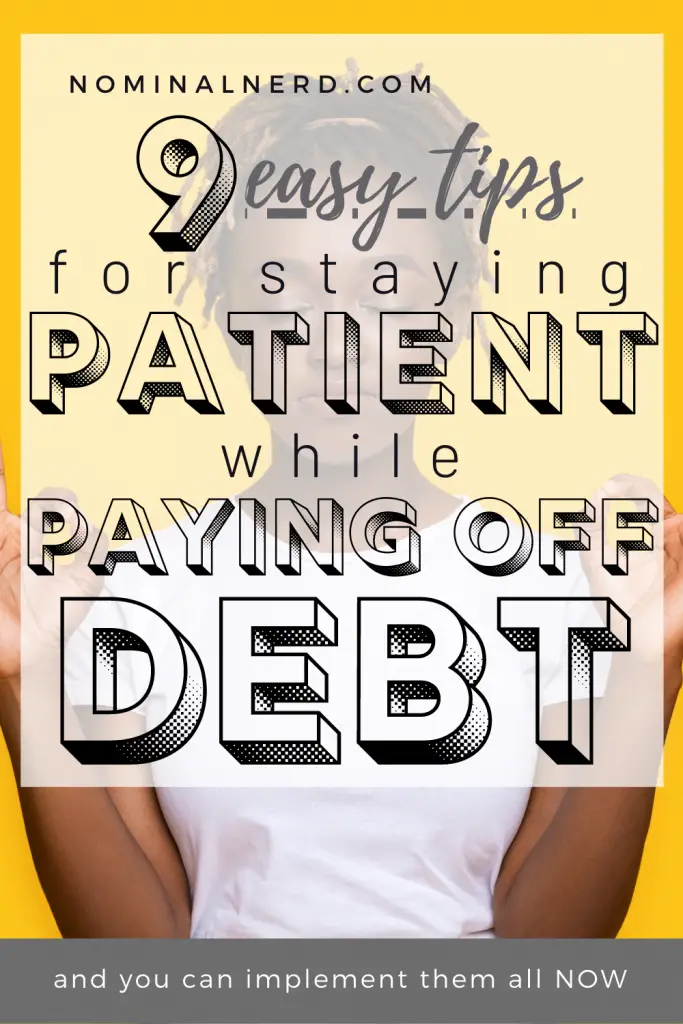 Paying off debt is HARD WORK, and even harder to keep going. Check out our tricks to stay patient while paying off debt! debt payoff | budget | save money | debt